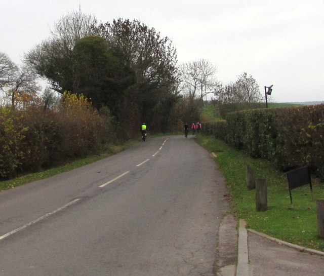 Sunday morning cyclists in rural Monmouthshire