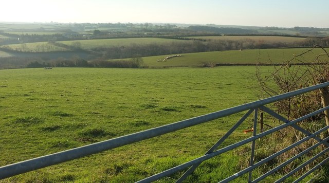 Farmland above Crabdown Farm