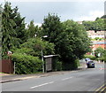 ST3388 : Visibility mirror near an Aberthaw Road bus stop and shelter, Newport by Jaggery