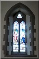 SJ9295 : Stained glass in Christ Church by Gerald England