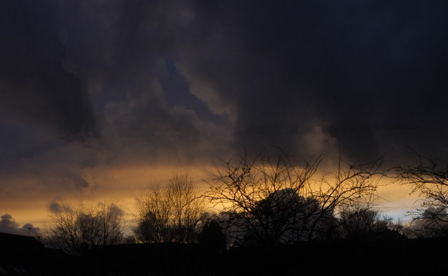 Evening Sky, Acton Turville, Gloucestershire 2014