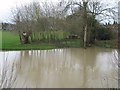 SP2965 : The River Avon continues high, southeast Warwick by Robin Stott