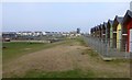 NZ3279 : Beach huts on Blyth Promenade by Russel Wills