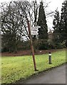 SJ8546 : Newcastle-under-Lyme: Cornwall House, Sandy Lane - signpost by Jonathan Hutchins