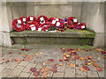 SE3033 : Poppies on Leeds Minster war memorial  by Stephen Craven