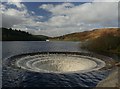 SK2085 : Bellmouth spillway in Ladybower Reservoir by Graham Hogg