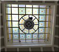 SJ9494 : A window in Hyde Town Hall by Gerald England