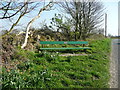 SE2843 : Memorial seat, Eccup Lane, Alwoodley by Humphrey Bolton