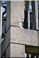 SP2878 : Bell tower of St Oswald's Church, Tile Hill, west Coventry  corner concrete detail by Robin Stott