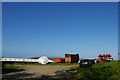 SN0239 : Farm machinery above Aber Fforest by Christopher Hilton