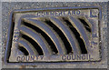 NY4452 : Cumberland County Council drain cover - April 2017 by The Carlisle Kid