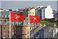 SC2484 : Isle of Man flags, Peel by Stephen McKay