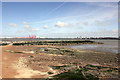 SJ3192 : Breakwater in the Mersey by Jeff Buck