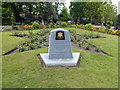 TL9925 : Memorial Stone in Castle Park by PAUL FARMER