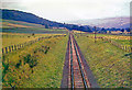 NN9452 : Up Strath Tay towards Aberfeldy at Balnaguard Halt, 1962 by Ben Brooksbank