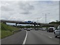 TQ0383 : M25 gantry and minor bridge approaching M40 junction by David Smith