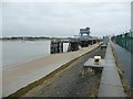 SD3448 : Fleetwood ferry terminal, from the north by Christine Johnstone