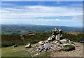 SJ1267 : Cairn on top of Penycloddiau by Bryan Pready