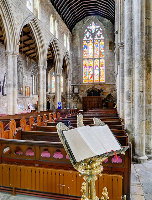 Howden Minster, Eagle Lectern and Great West Window