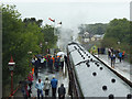 NY6820 : A rainy day at Appleby station by Stephen Craven