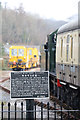 SX7863 : Warning notice - Staverton Station by Chris Allen