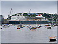 SW8132 : Cruise Ship in Falmouth Harbour by David Dixon