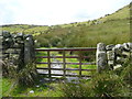 SD7659 : Gate on the footpath to Holden Moor and Whelp Stone Crag, Rathmell by Humphrey Bolton