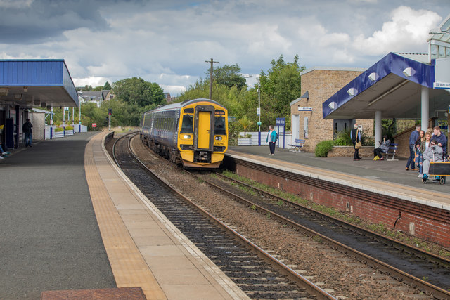 A Class 158 Diesel Multiple Unit Train at Kirkcaldy, Fife, Scotland