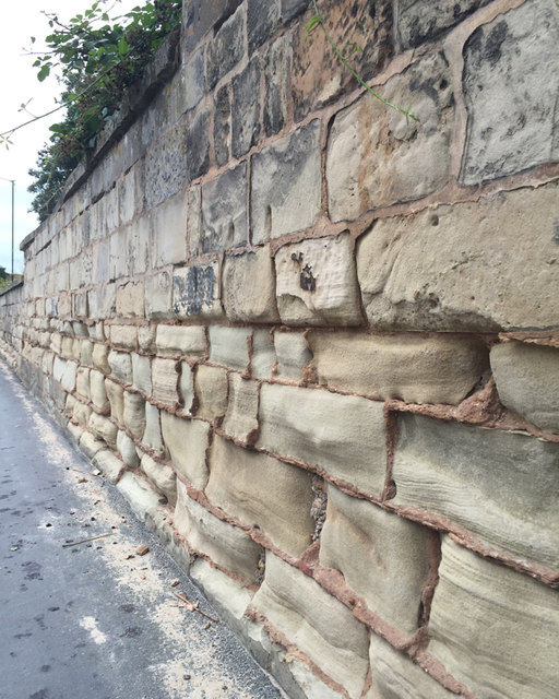 Erosion of a Warwick Sandstone wall, Northgate, Warwick