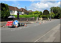 ST0881 : When red light shows wait here, Cardiff Road, Creigiau by Jaggery