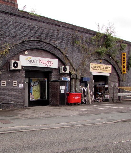 Nice 'n' Naughty under a railway arch in Wigan