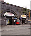 SD5805 : Nice 'n' Naughty under a railway arch in Wigan by Jaggery