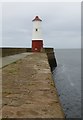 NU0152 : Berwick Pier and Lighthouse by Russel Wills