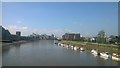 TQ2676 : Battersea Reach, from a train crossing the railway bridge by Christopher Hilton