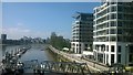 TQ2676 : Battersea Reach, from a train crossing the railway bridge by Christopher Hilton