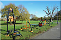 TQ1287 : Exercise Machines in Roxbourne Park by Des Blenkinsopp