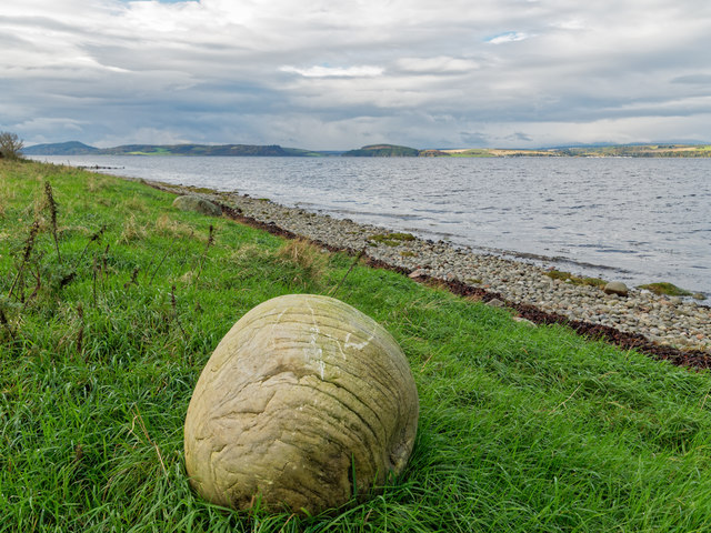 Boulder on the shoreline of the Moray Firth