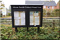 TM3669 : Sibton Village Notice Board on Wood View by Geographer