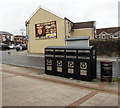 ST1586 : Recycling bins, Station Terrace, Caerphilly by Jaggery