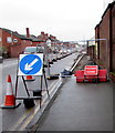 SO5040 : Footpath closed, Edgar Street, Hereford by Jaggery