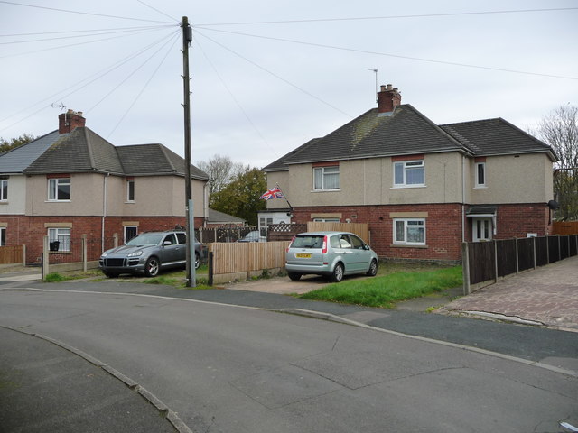 Flying the flag in Milton Avenue, Alfreton