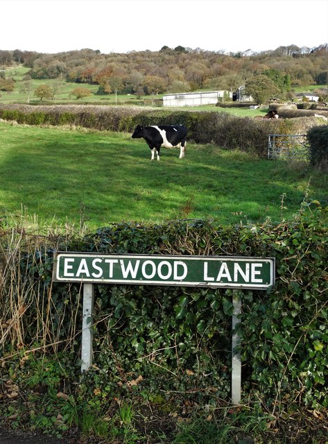 At the junction of Hard Meadow Lane and Eastwood Lane