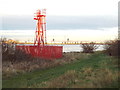 TQ4781 : Navigation light at Cross Ness, near Thamesmead by Malc McDonald