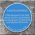 NO0242 : Plaque at Little Dunkeld Kirk by M J Richardson