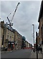 TL4557 : Tower crane on Regent Street, Cambridge by Richard Humphrey