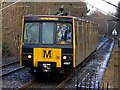 NZ3467 : Metro train approaching Meadow Well Station by Andrew Curtis