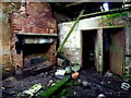 H4876 : Derelict cottage interior, Glencordial by Kenneth  Allen