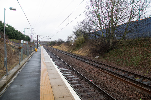 South view at Brunstane railway station on the Borders Railway