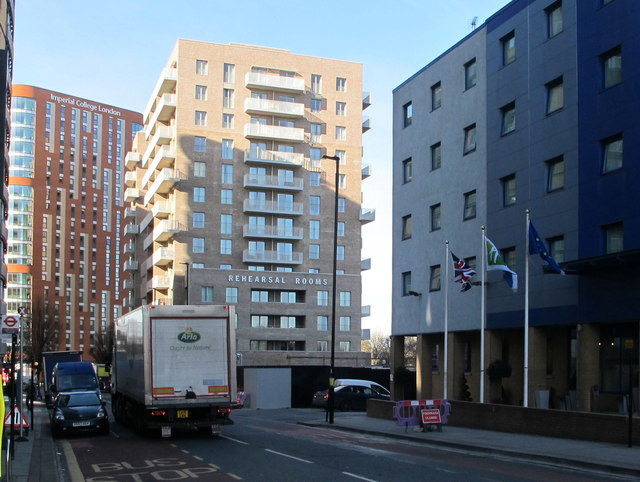 "Rehearsal Rooms" apartment block, North Acton