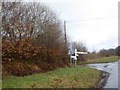 SS8338 : Signpost at White Cross crossroads by David Smith